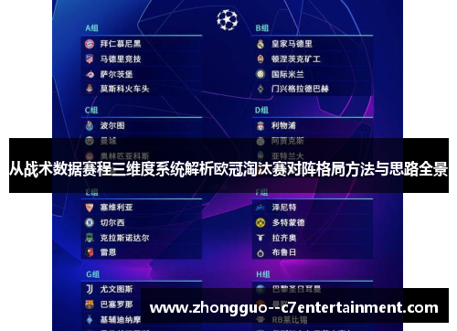 从战术数据赛程三维度系统解析欧冠淘汰赛对阵格局方法与思路全景